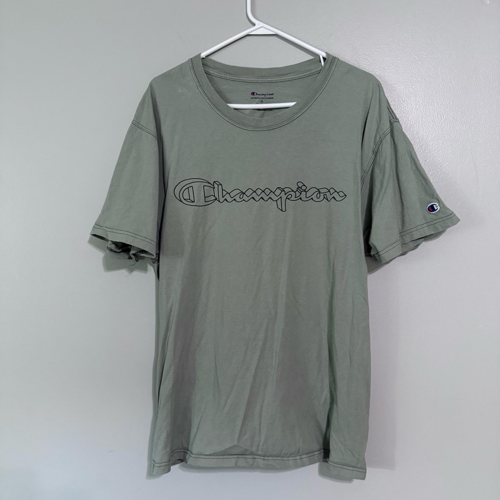 Champion Men's Size XL light Green Logo T-Shirt